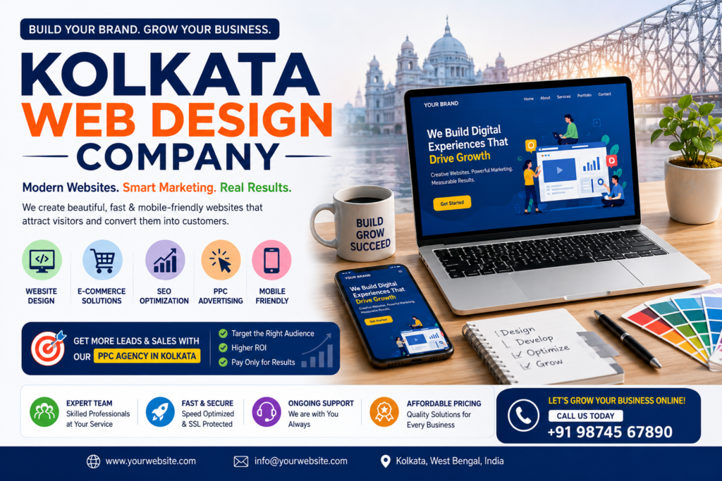 Professional Kolkata web design company creating modern business websites