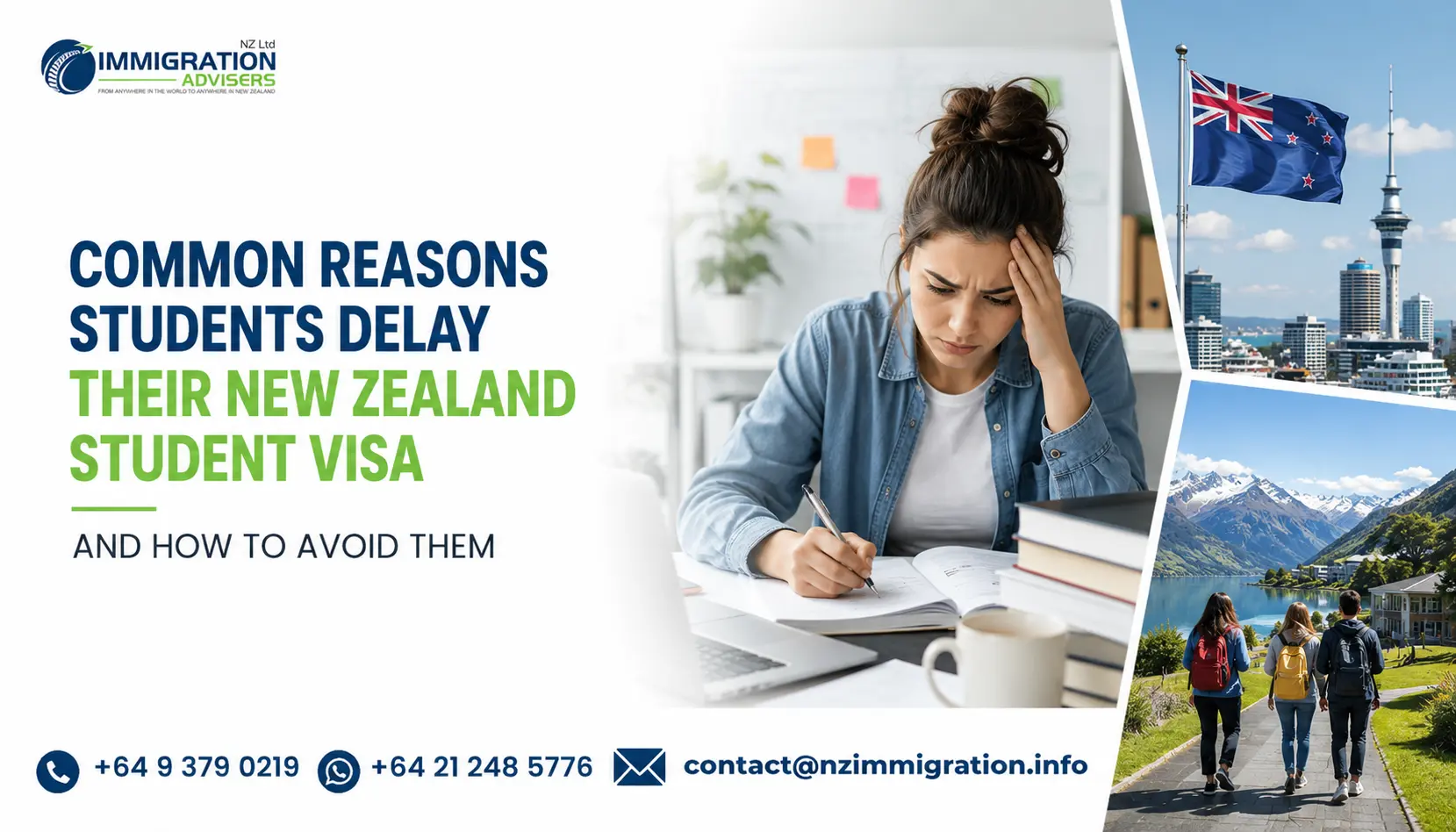 Student preparing documents for a New Zealand Student Visa application